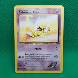 Sabrina's Abra 93/132 Gym Challenge WotC Pokemon TCG NM - Image 1