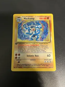 Pokemon TCG Machamp Base Set First Edition - Image 1