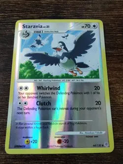 Staravia 64/130 Diamond & Pearl Base Set Pokemon Reverse Holo MINT - Image 1
