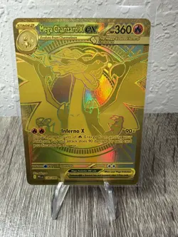 Mega Charizard X ex Gold Hyper Rare 130/094 Pokemon Phantasmal Flames English - Image 2