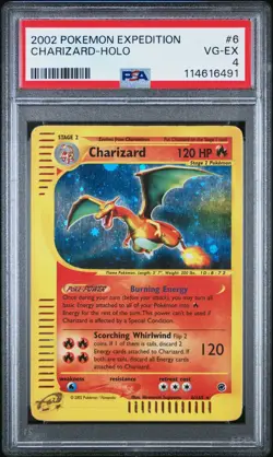 2002 Pokemon Charizard Expedition Holo #6 PSA 4 VG-EX - Image 1