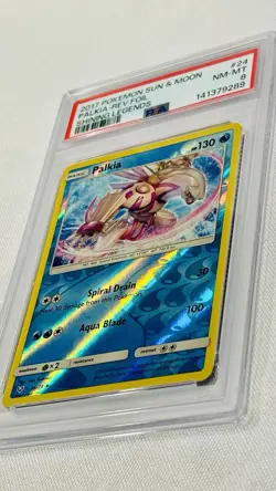2017 POKEMON SUN & MOON SHINING LEGENDS #24 PALKIA Reverse Foil PSA 8 - Image 4