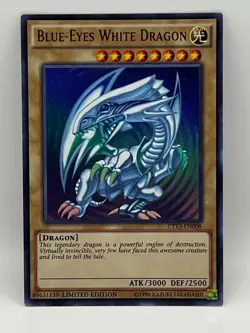 Yugioh-Blue-Eyes White Dragon-Ultra Rare-Limited Edition-CT13 EN008 (LP) NM - Image 3