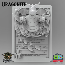 Pokemon 3D Printed Card - DRAGONITE - Image 2
