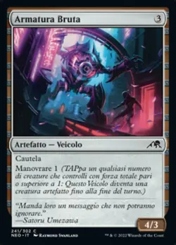 MTG Magic NEO Kamigawa Neon Dynasty - 1x ITA NM 241 C Armatura Bruta - Image 1