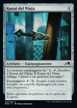 MTG Magic NEO Kamigawa Neon Dynasty - 1x ITA NM 252 C Kunai del Ninja - Image 1