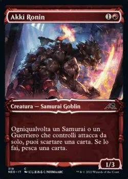 MTG Magic NEO Kamigawa Neon Dynasty - 1x ITA NM 319 C Akki Ronin - Image 1