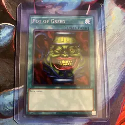 Yu-gi-oh! Pot of Greed (25th Anniversary Edition) LOB-EN119 Rare Unlimited - Image 1