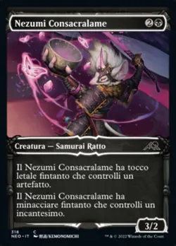 MTG Magic NEO Kamigawa Neon Dynasty - 1x ITA NM 318 C Nezumi Consacralame - Image 1