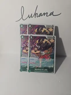 4x OP14-034 Monkey D Luffy R Playset -One Piece TCG- The Azure Sea's Seven Eng - Image 1