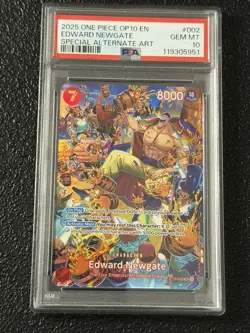 2025 One Piece Royal Blood OP10 Edward.Newgate Special Alt Art #ST15-002 PSA 10 - Image 1