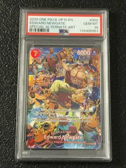 2025 One Piece Royal Blood OP10 Edward.Newgate Special Alt Art #ST15-002 PSA 10 - Image 3
