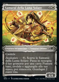 MTG Magic NEO Kamigawa Neon Dynasty - 1x ITA NM 315 C Samurai della Lama Solare - Image 1