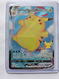 NM! Surfing Pikachu VMAX (009/025) Celebrations 25th Anniversary Pokemon Card! - Image 1