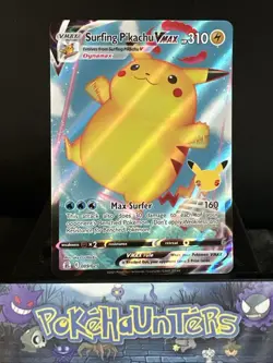 Pokemon Card Surfing Pikachu VMAX 009/025 Celebrations Ultra Rare Near Mint - Image 1