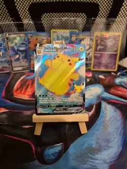 Pokemon Card Surfing Pikachu VMAX 009/025 Celebrations Ultra Rare Near Mint - Image 2