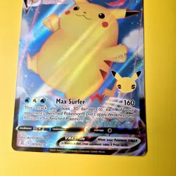 Surfing Pikachu Vmax Celebrations 009/025 Holo Ultra Rare Pokemon Card Full Art - Image 3