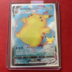 Pokemon Pikachu TCG Surfing VMAX Holo Card 009/025 Celebrations - Image 1