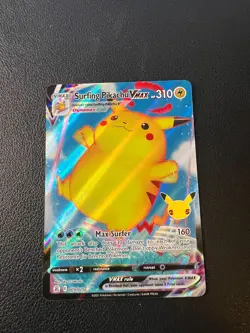 Pokemon Pikachu TCG Surfing VMAX Holo Card 009/025 Celebrations Nm - Image 1