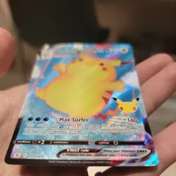 Pokemon TCG Surfing Pikachu VMAX Ultra Rare Card Celebrations 009/025 - Image 3