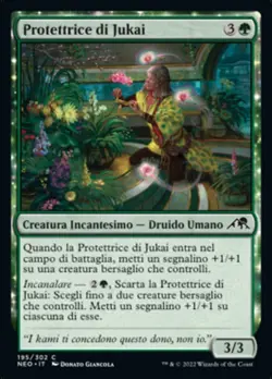 MTG Magic NEO Kamigawa Neon Dynasty - 1x ITA NM 195 C Protettrice di Jukai - Image 1
