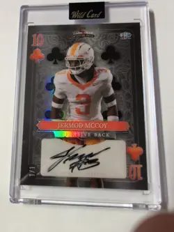 2024 Wild Card 5 Card Draw Jermod McCoy Black Foil 1/1 Auto Volunteers 🔥 - Image 1