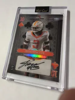 2024 Wild Card 5 Card Draw Jermod McCoy Black Foil 1/1 Auto Volunteers 🔥 - Image 2