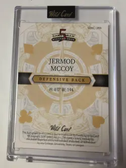 2024 Wild Card 5 Card Draw Jermod McCoy Black Foil 1/1 Auto Volunteers 🔥 - Image 3
