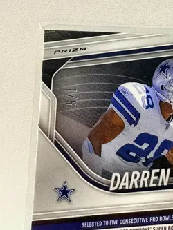 2025 Panini Prizm Black FOTL - DARREN WOODSON - Gold Vinyl Auto 1/5 Cowboys #46 - Image 3