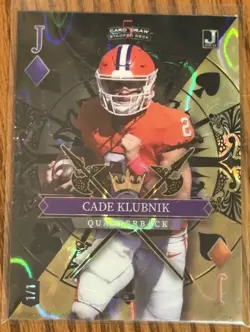 2024 Wild Card 5 Card Draw Cade Klubnik Black & Gold Lava #1/1 Clemson Tigers - Image 1