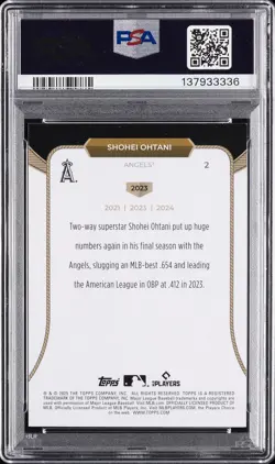 2025 TOPPS WELCOME TO THE CLUB 3X MVP #2 SHOHEI OHTANI PSA 9 - Image 2