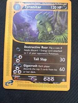Pokemon card carte TCG 2002 Tyranitar 40/147 Aquapolis vintage!!! :) - Image 5