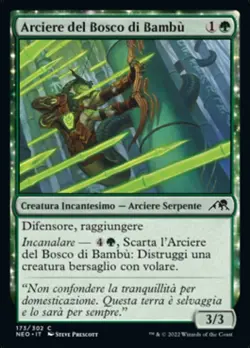 MTG Magic NEO Kamigawa Neon Dynasty - 1x ITA NM 173 C Arciere del Bosco di Bambu - Image 1