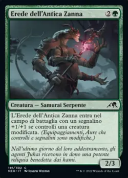 MTG Magic NEO Kamigawa Neon Dynasty - 1x ITA NM 191 C Erede dell'Antica Zanna - Image 1