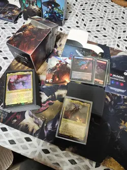 magic the gathering warhammer 40k commander decks, deck boxes and mat. - Image 5