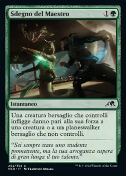 MTG Magic NEO Kamigawa Neon Dynasty - 1x ITA NM 202 C Sdegno del Maestro - Image 1