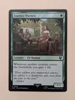 Essence Warden 0242 Non Foil Common LOTR Commander MTG Near Mint - Image 1