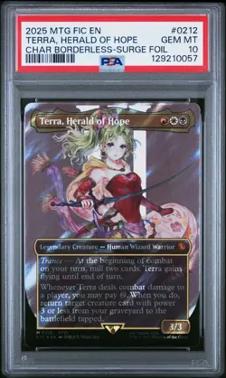 2025 MTG FINAL FANTASY COMMANDER #0212 TERRA, HERALD OF HOPE PSA 10 - Image 1
