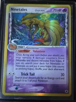 Pokemon Ninetales (Delta Species) 8/101 Dragon Frontiers Holo Rare NM - Image 1