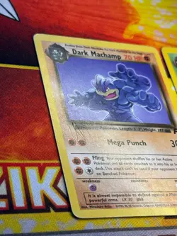 Pokemon TCG (2) Card Lot - Wotc Team Rocket Dark Machamp Dark Weezing Unlimited - Image 3