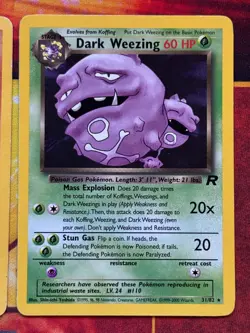 Pokemon TCG (2) Card Lot - Wotc Team Rocket Dark Machamp Dark Weezing Unlimited - Image 4