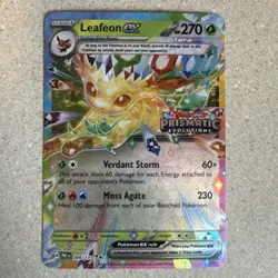 Pokemon Prismatic Evolutions Leafeon ex 006/131 Surprise Box Stamped Sealed - Image 1