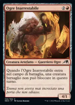 MTG Magic NEO Kamigawa Neon Dynasty - 1x ITA NM 169 C Ogre Inarrestabile - Image 1