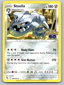 Steelix 044/078 Uncommon Pokemon GO Pokemon Near Mint - Image 1
