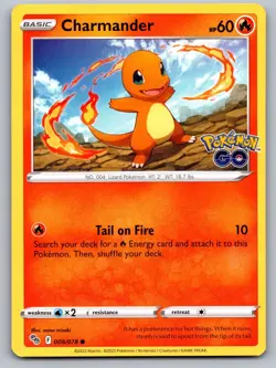 Charmander 008/078 Common Pokemon GO Pokemon Near Mint - Image 1