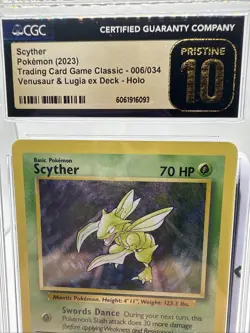 CGC Pristine 10 Scyther 006/034 Classic English Holo Graded Pokemon Card! - Image 2