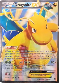 Pokemon Pokemon Dragonite EX (108 Full Art) 108/111 XY - Furious Fists Holo - Image 3
