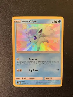 Pokemon Card SHINY ALOLAN VULPIX SV8/SV94 Hidden Fates RARE HOLO - MINT - Image 1