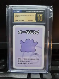 CGC 10 Gem Mint Ditto Old Maid Pokemon Playing Cards 2019 Japanese - Image 1