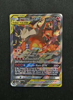 Reshiram & Charizard GX Tag Team SM201 Holo Rare Sun & Moon Promo HP - Image 1